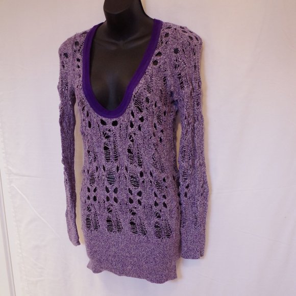 Armani Exchange Scoop Neck Loose Weave Sweater- Sz. Sm - Picture 2 of 4